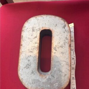 Hobby Lobby Rustic Metal Letter 'O' - Silver and Brown